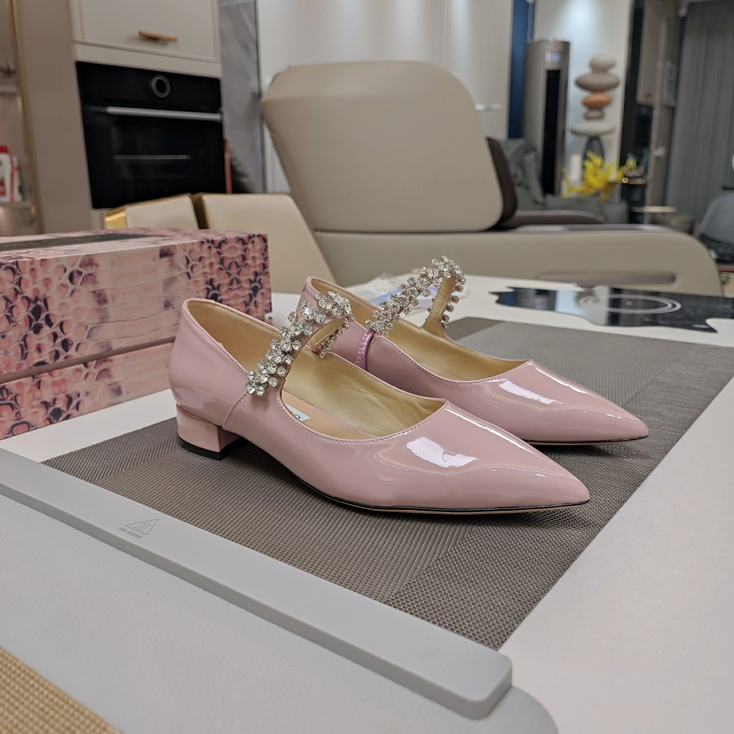 COCO-- Ji77y 3ho5 BINGPUMPFLAT-PAT-MACARON Heel height：4.5CM cowhide sheepskin item:E-X158D4070